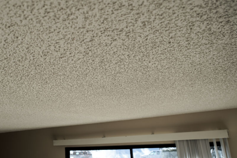 a popcorn ceiling